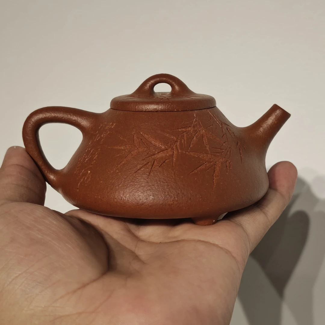宝山纯红降坡 150cc 半手精工刻绘子冶石瓢