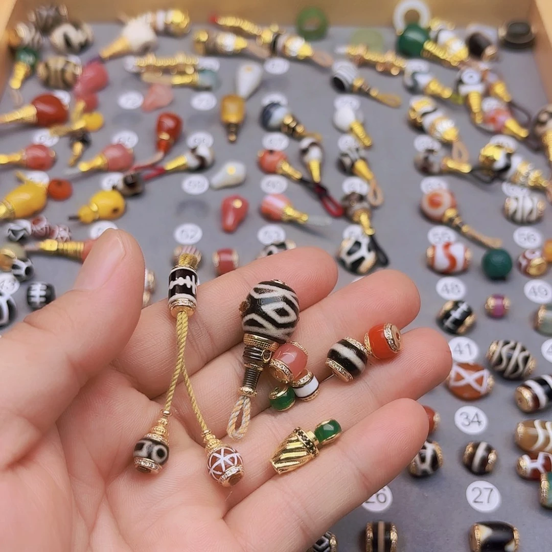 a***樂玛瑙/玉髓隔珠未镶嵌