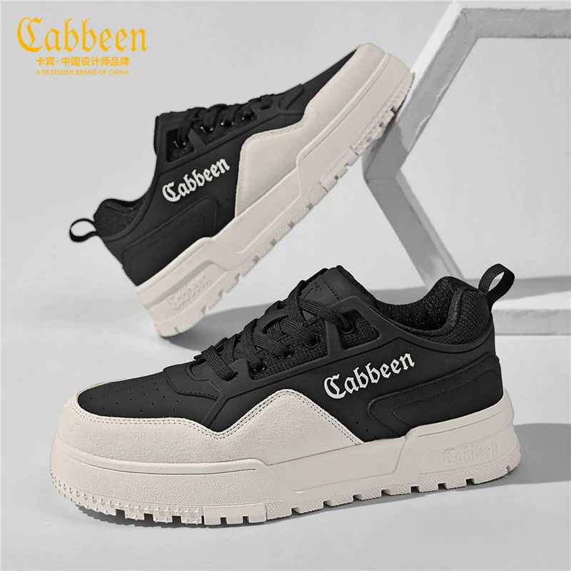 卡宾干净感痞帅男鞋冬季新款鞋子男款厚底增高鞋潮流百搭男士板鞋