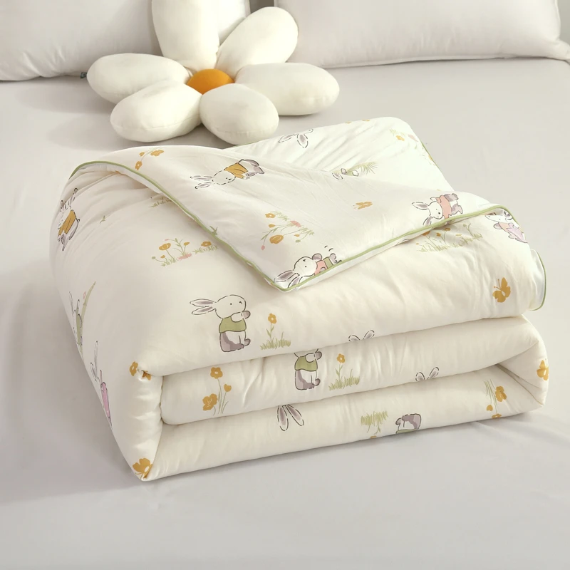 针织夏凉被空调被夏被薄被子被芯幼儿园学生宿舍单人夏季