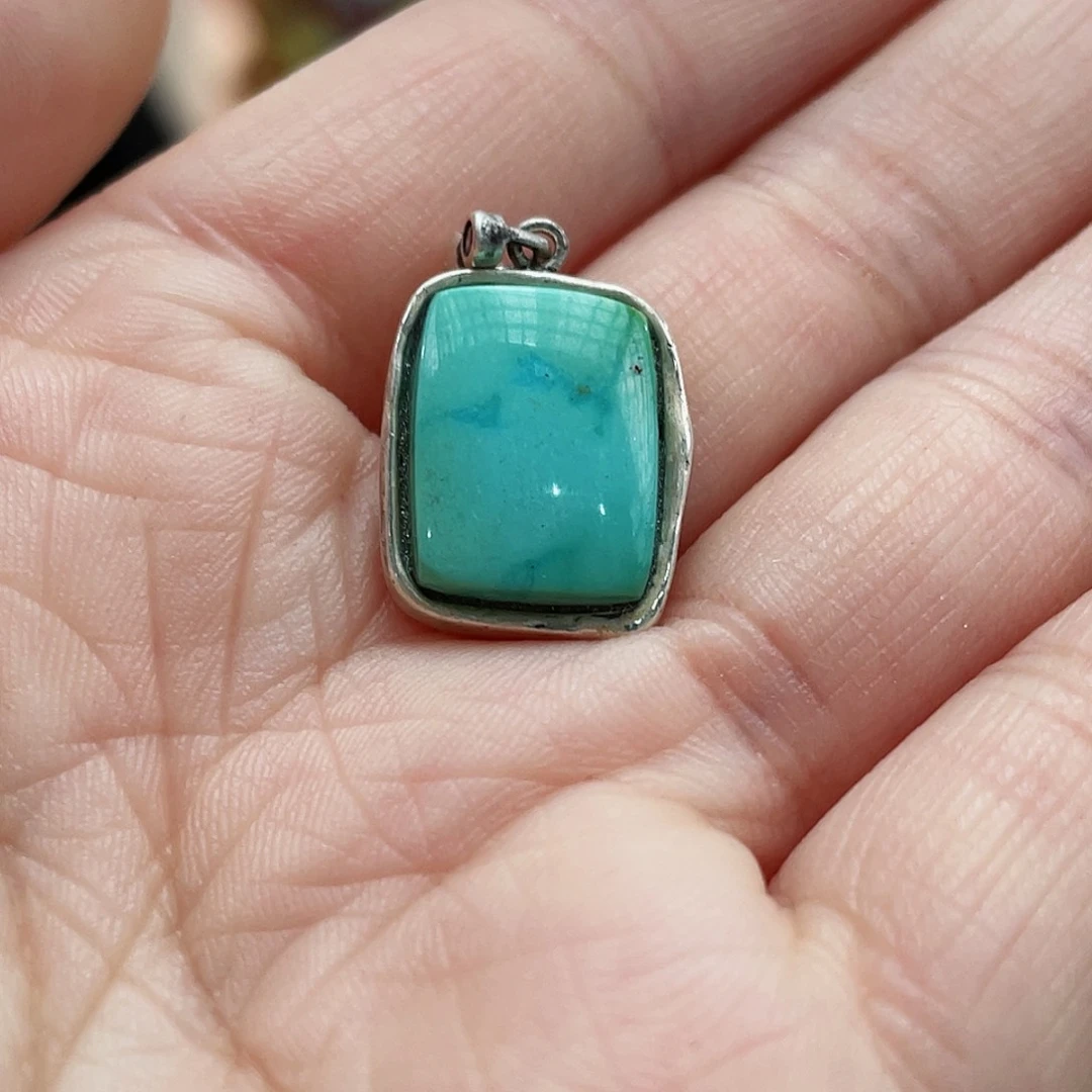 绿松石戒指银S925镶嵌