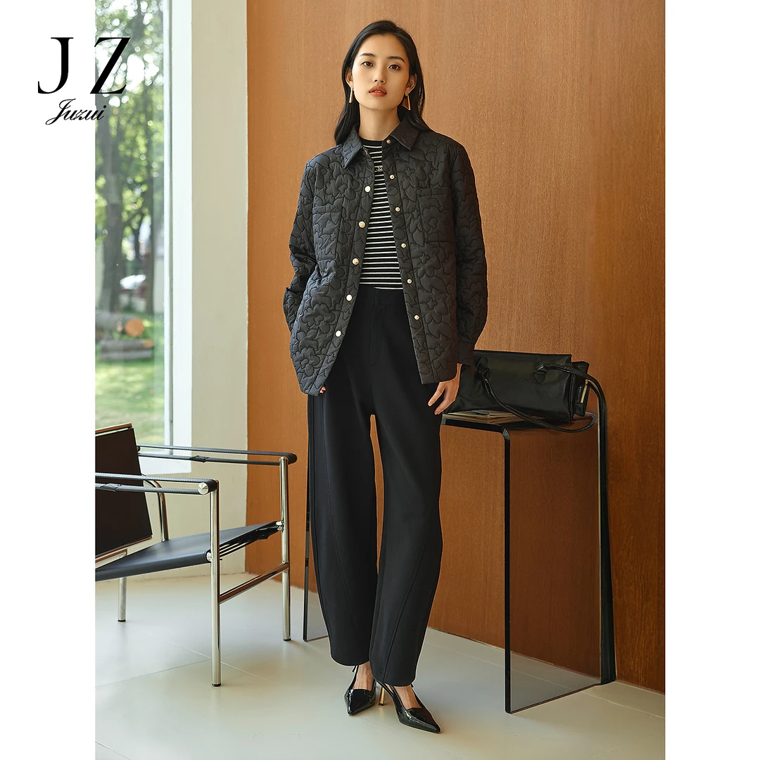 【晨粉专享价】JZ玖姿JWFC11035商场同款空气棉宽松显瘦香蕉裤女