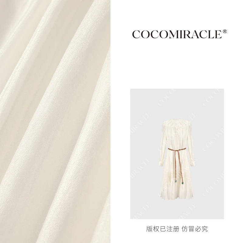 【一潼专属】南法海岸-春季波西米亚V领系带大摆长款连衣裙LYQ8110