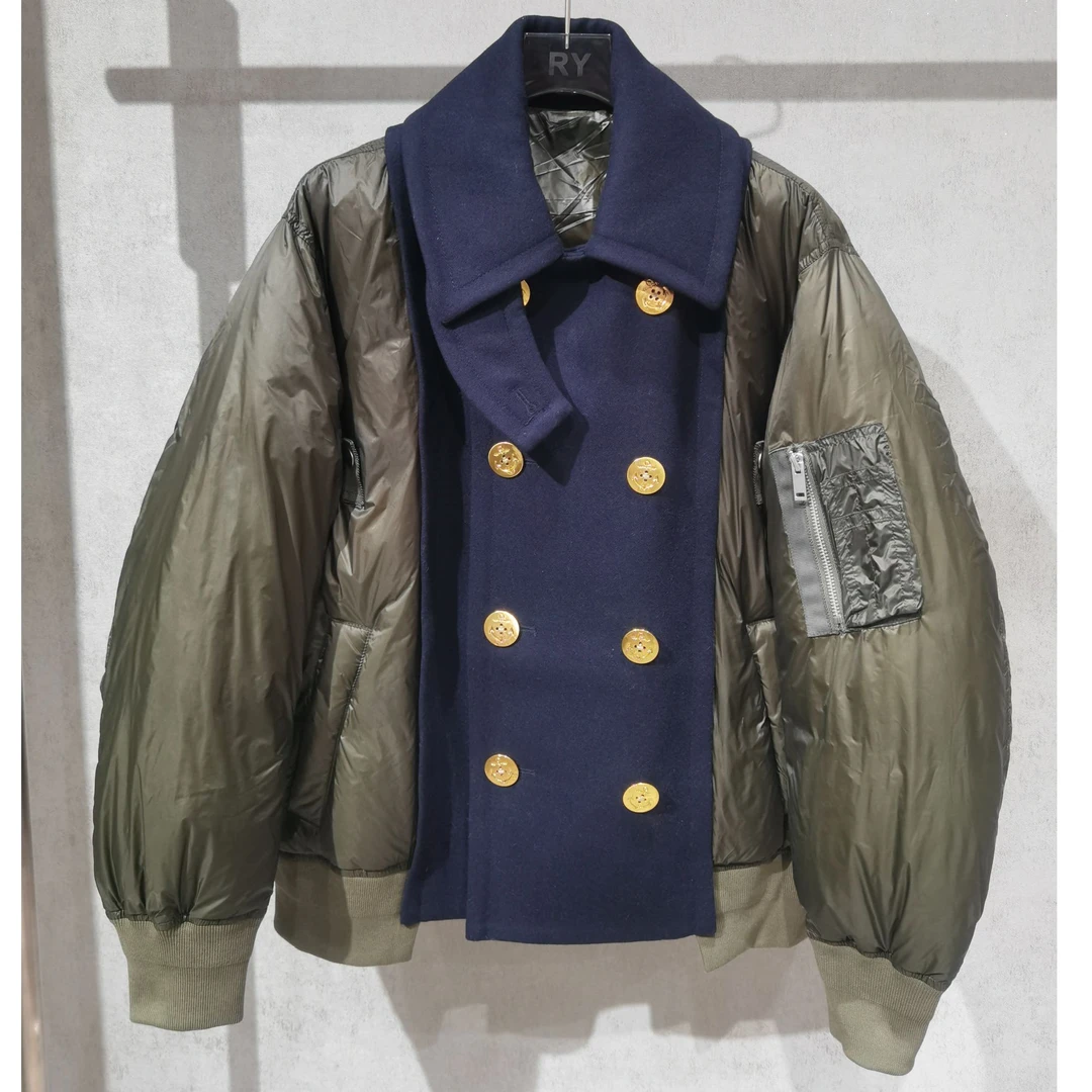RY | 极简款拼接羽绒服