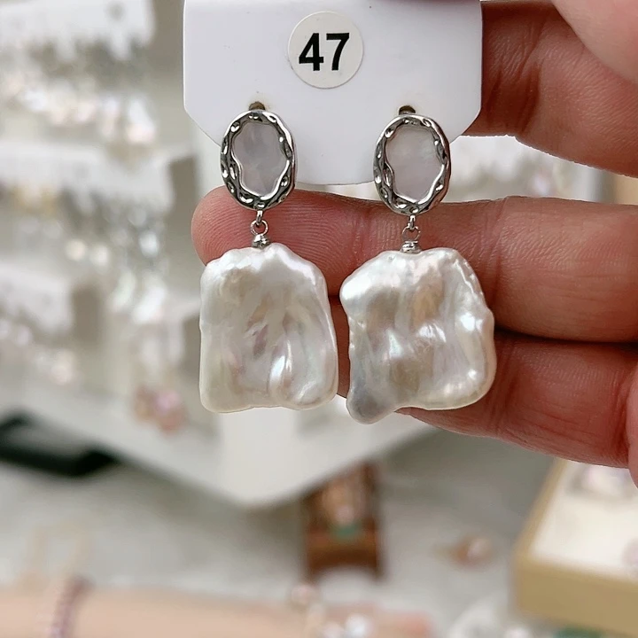 未镶嵌耳饰淡水珍珠