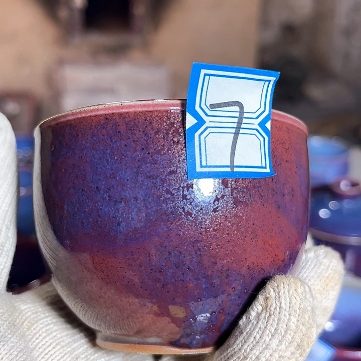 瓷片钧瓷手工艺品杯子