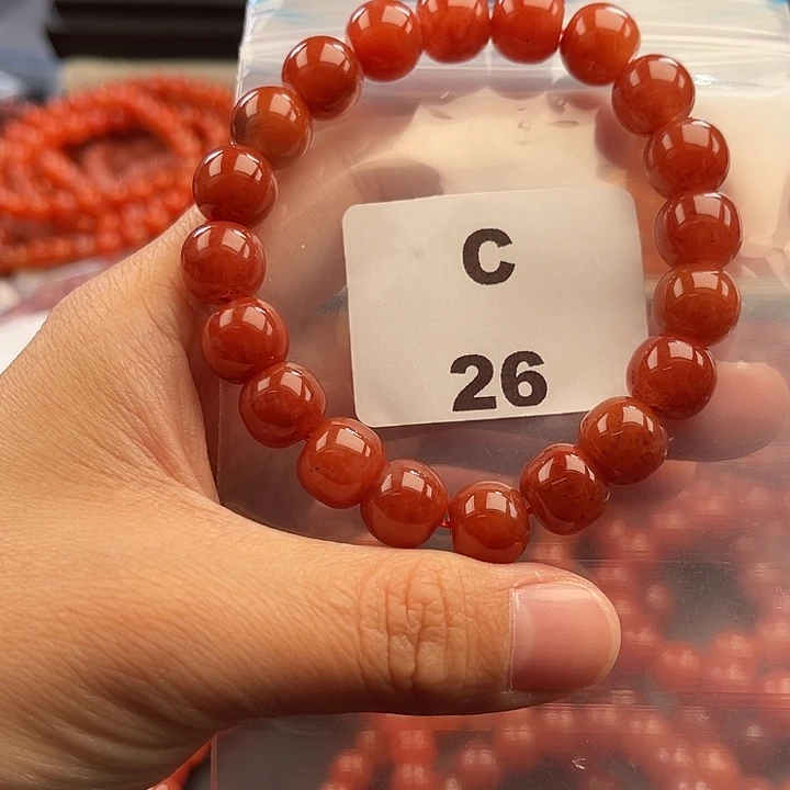 南红玛瑙未镶嵌多样性发货默认微瑕称重10mm