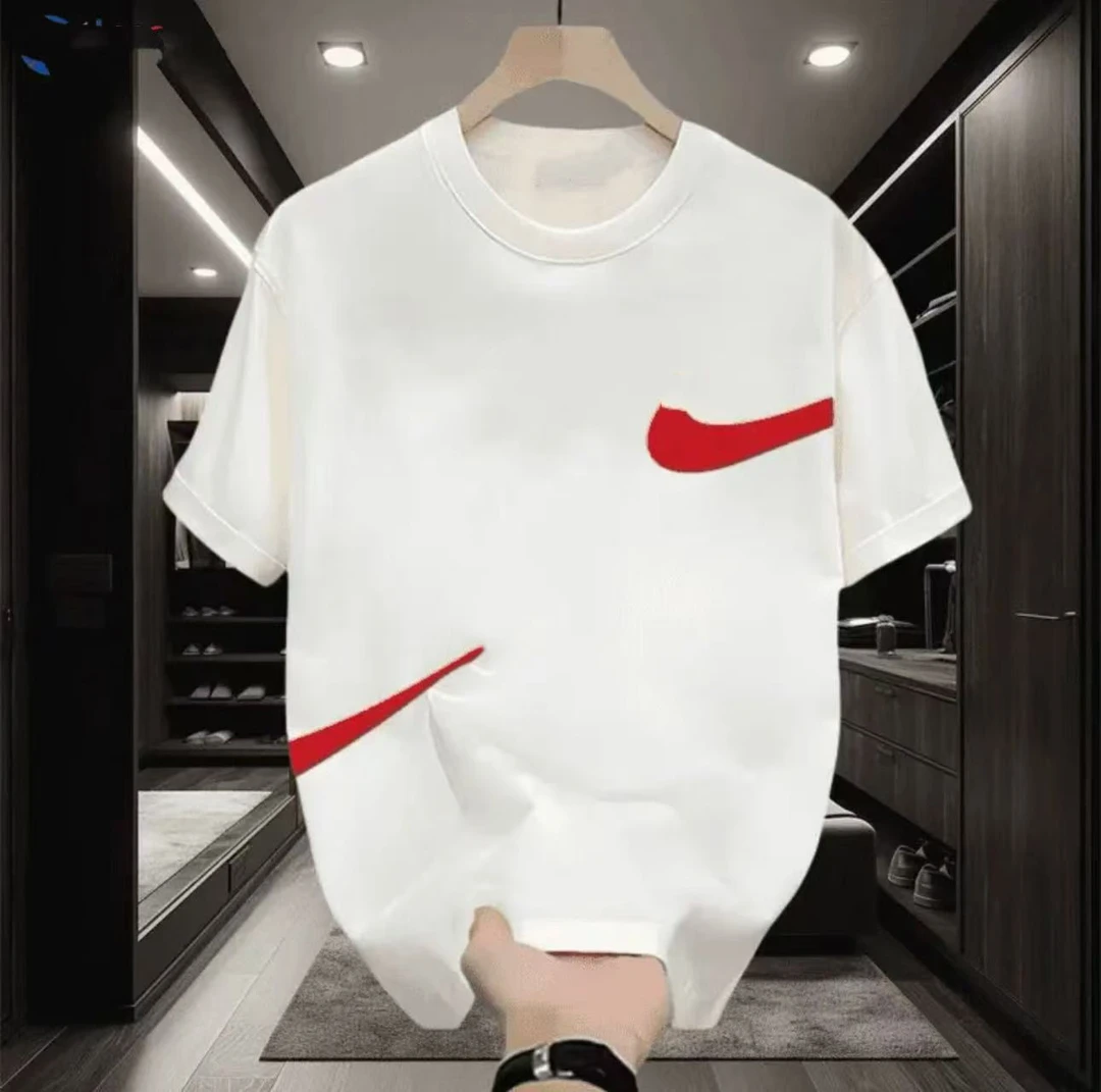 【一折区】男装T恤夏季情侣半袖印花潮流圆领宽松