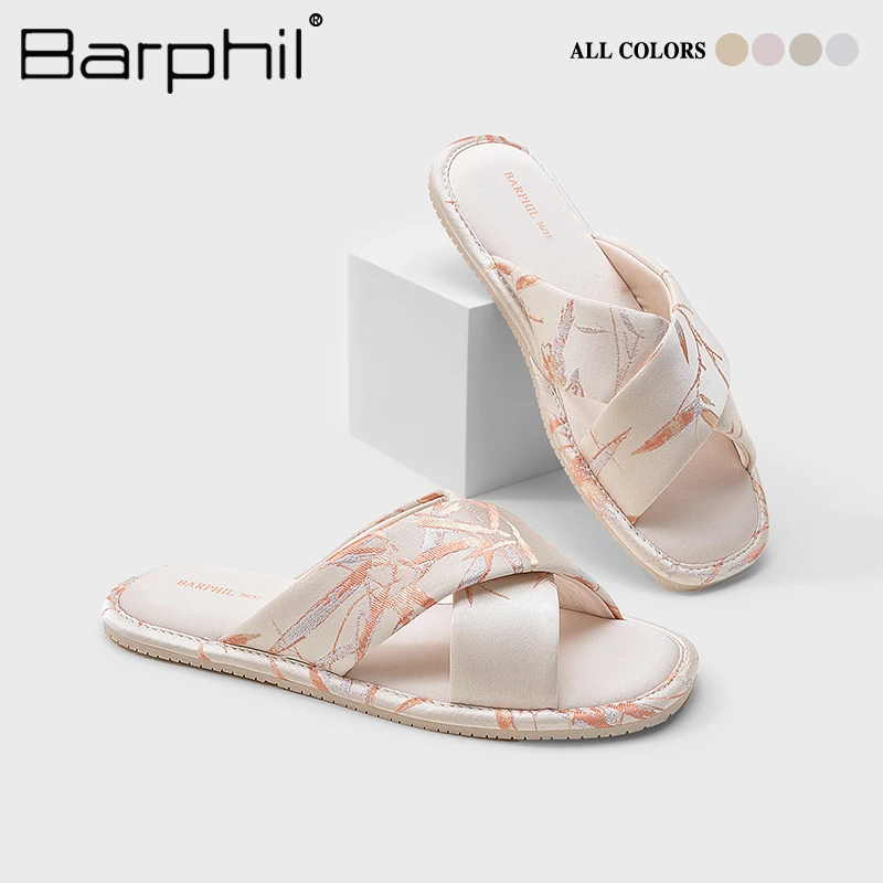 Barphil拖鞋室内家居2025年春夏新款中国风刺绣凉拖鞋女士新中式