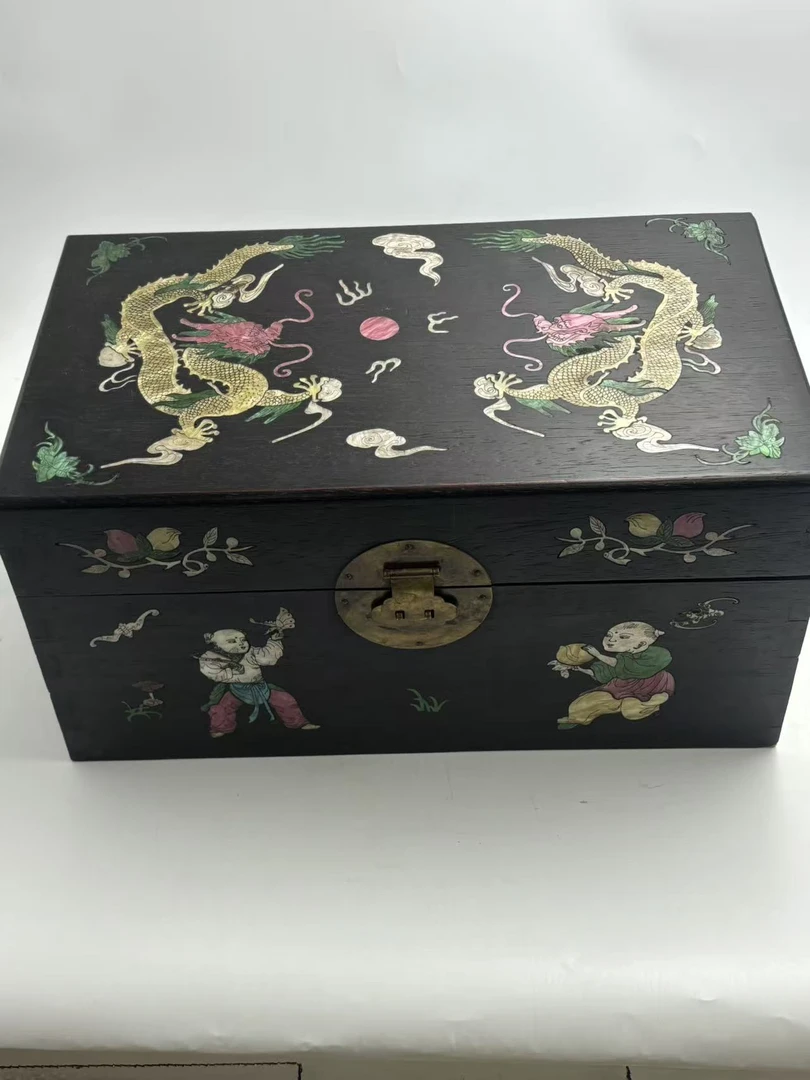 黑色木质盒子【特色手工艺】 精美手工品