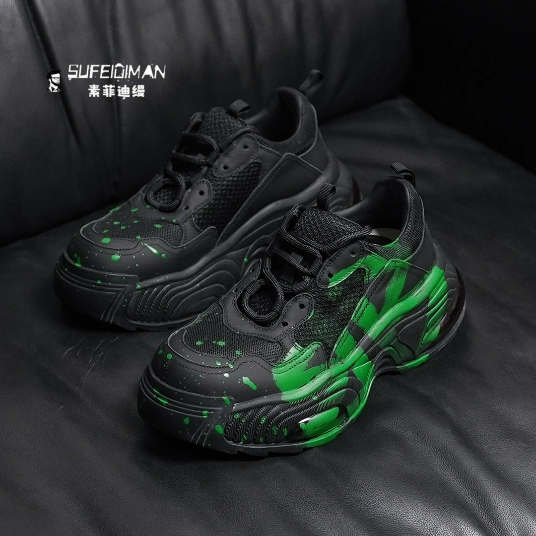 素菲迪缦休闲百搭时尚潮流小众设计师款双B款有个性春夏季款男鞋