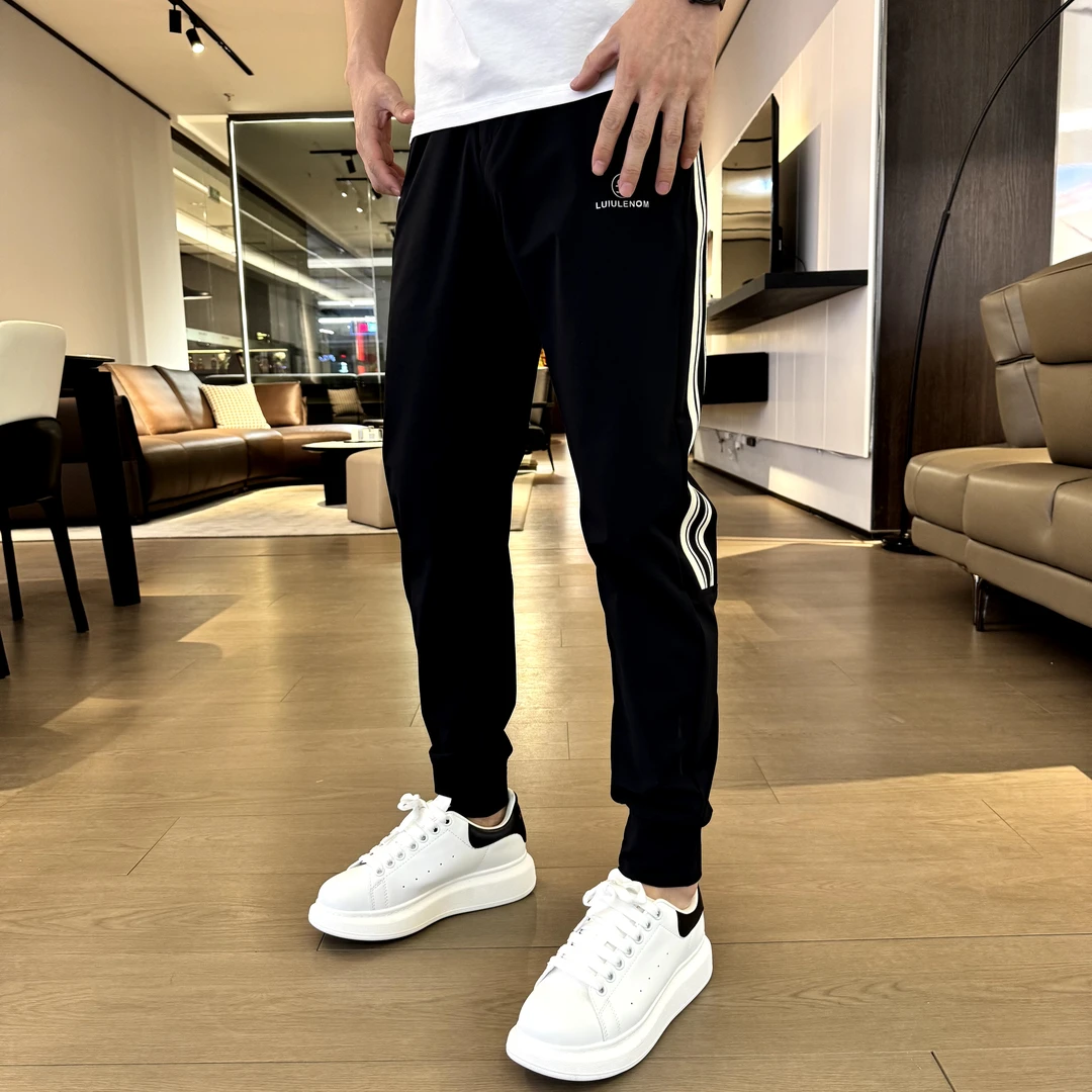 A840男士夏季薄款牛奶丝时尚百搭运动修身弹力潮流速干休闲裤卫裤