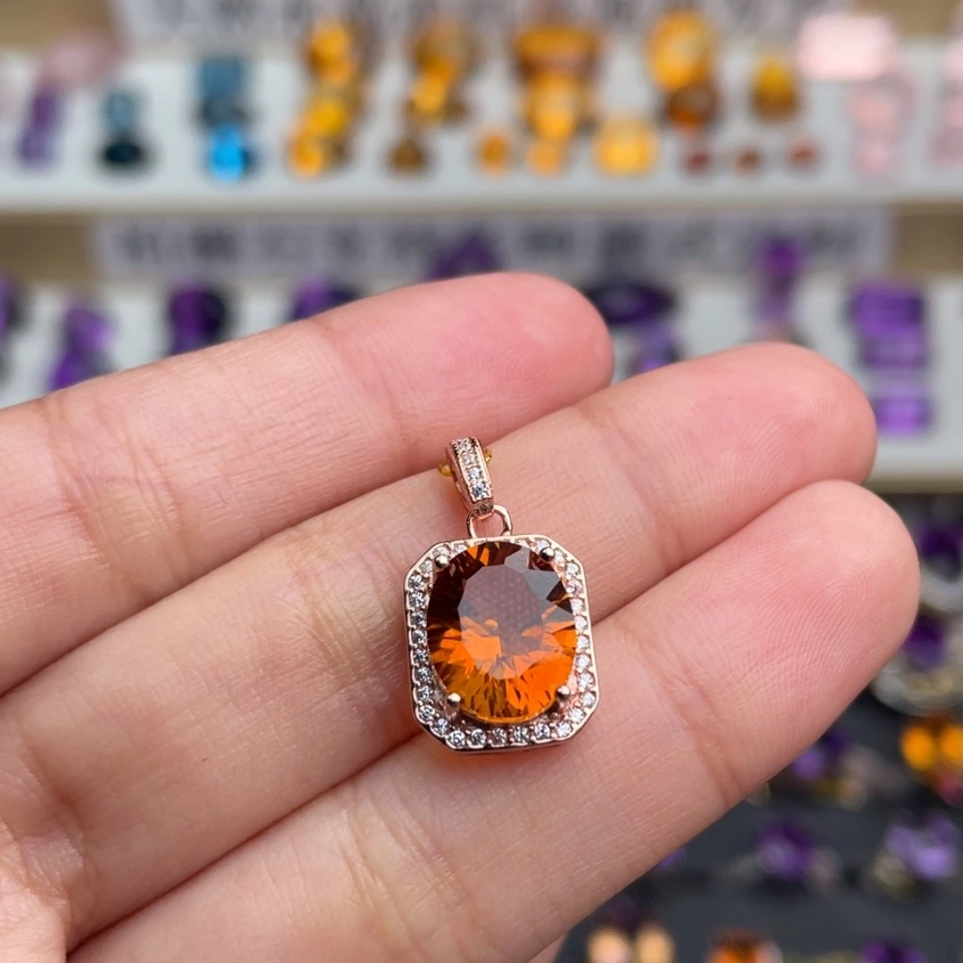 水晶银S925镶嵌珠宝半成品天然保真