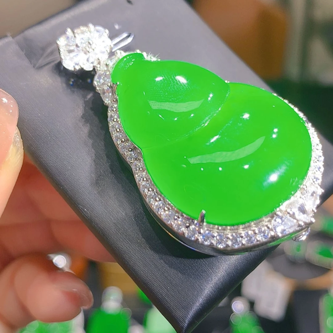 【闪购商品】翡翠银S925镶嵌颈饰9柒姐