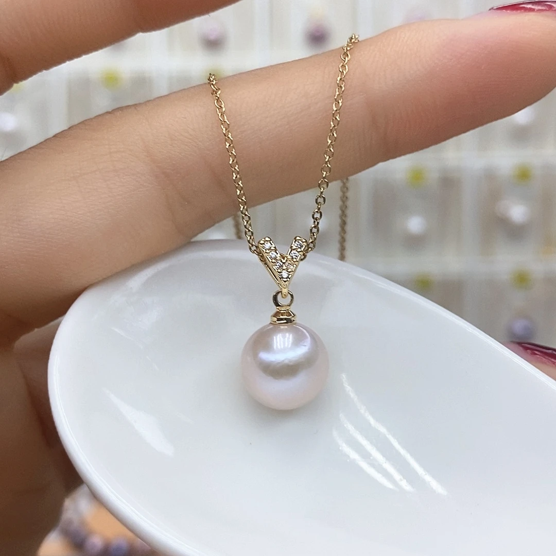 颈饰合金淡水珍珠