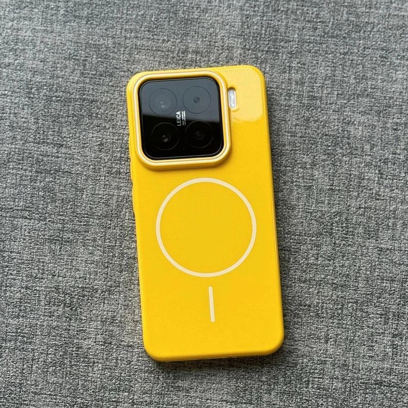 磁吸亮面手机壳适用小米15华为mate70苹果16pm防摔pura70pro+硬壳