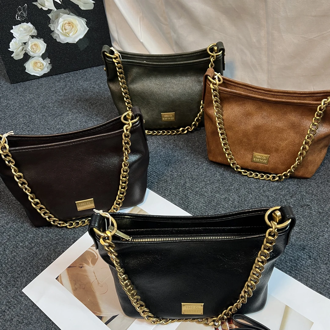 可彼娜2025新款时髦轻奢软皮复古腋下包百搭单肩斜挎包休闲小船包