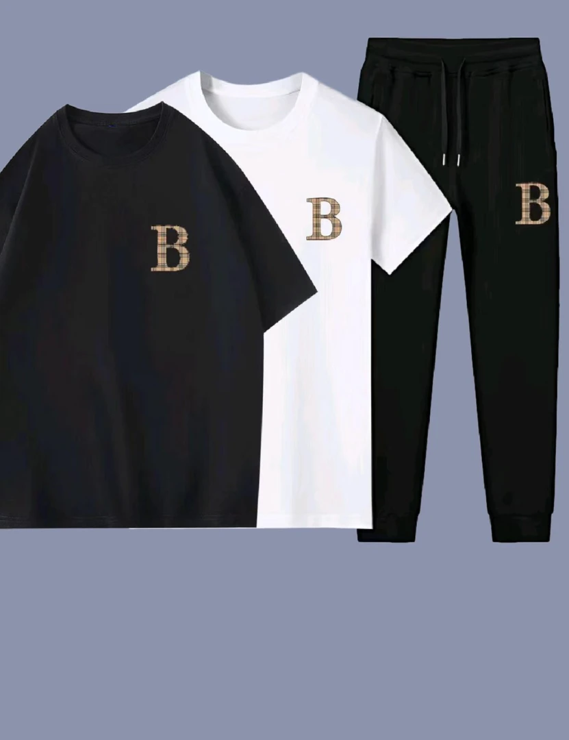 时尚百搭 高奢三件套新男女同款B字母