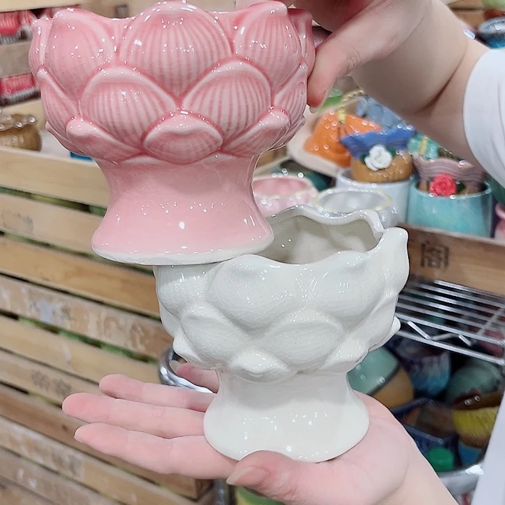 有孔.凑单10元陶瓷花盆发货！