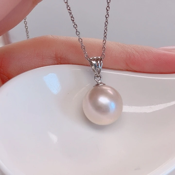 淡水珍珠银S925镶嵌颈饰