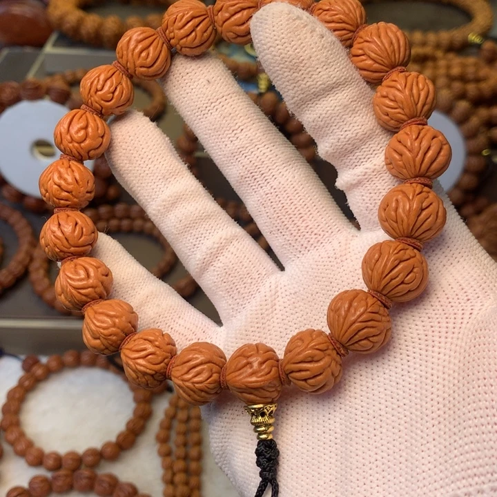 桃核手串秦岭龙纹