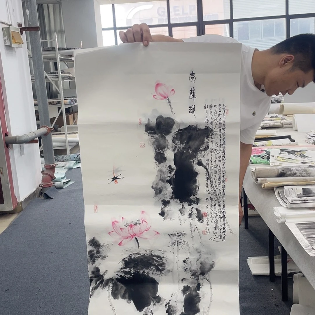 国画纯手工制作的一