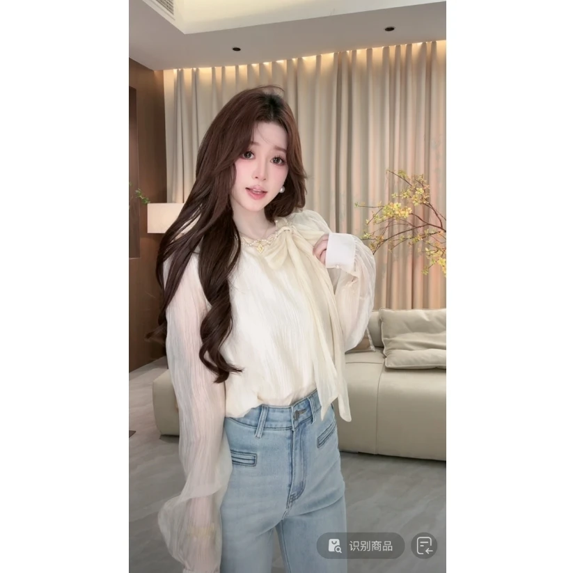 浩哥严选●衬衫C5CS0237A小众设计感长袖甜美温柔别致百搭春季