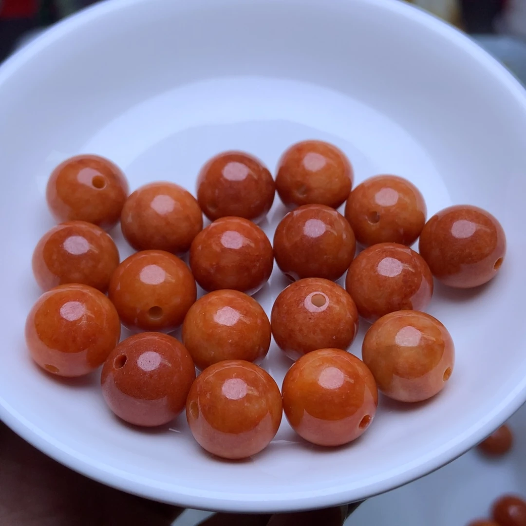 未镶嵌手链翡翠卡13.5冰红3个