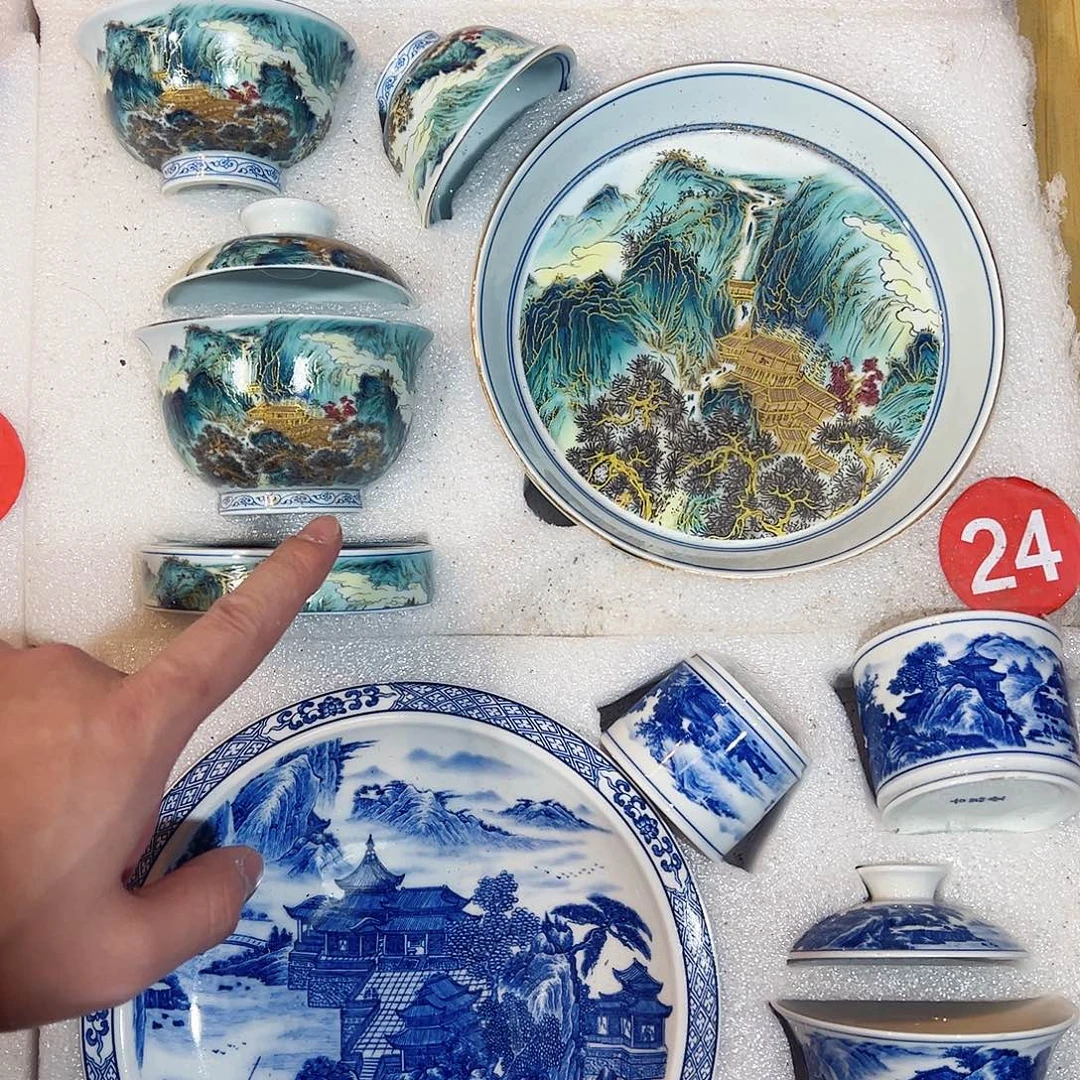 醒***醒富春山居图金山水五件套