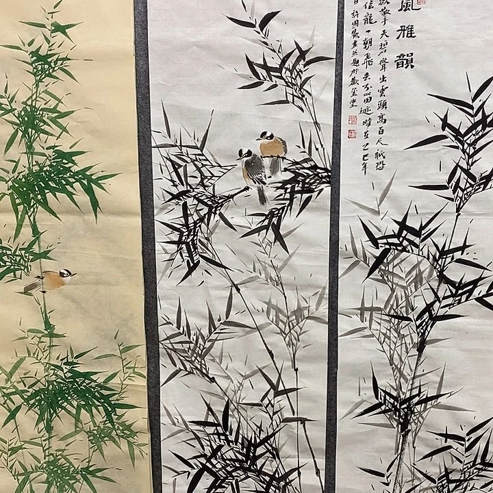 竖款新中式装饰画
