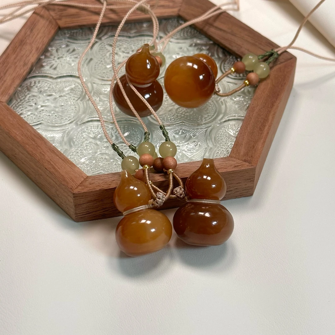 【糖玉葫芦】福禄双全 糖玉葫芦吊坠