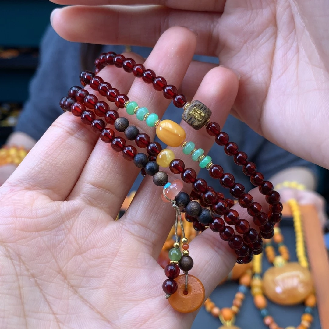 血珀未镶嵌手串多样性发