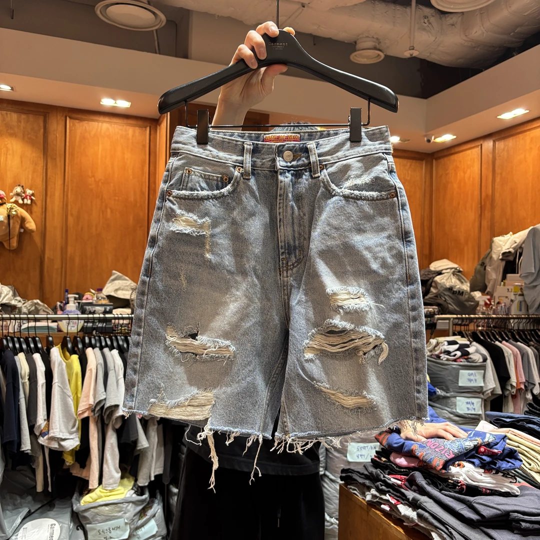 【非凡领域】韩国正品/NO退/GAR/破洞/五分/短裤/5042804