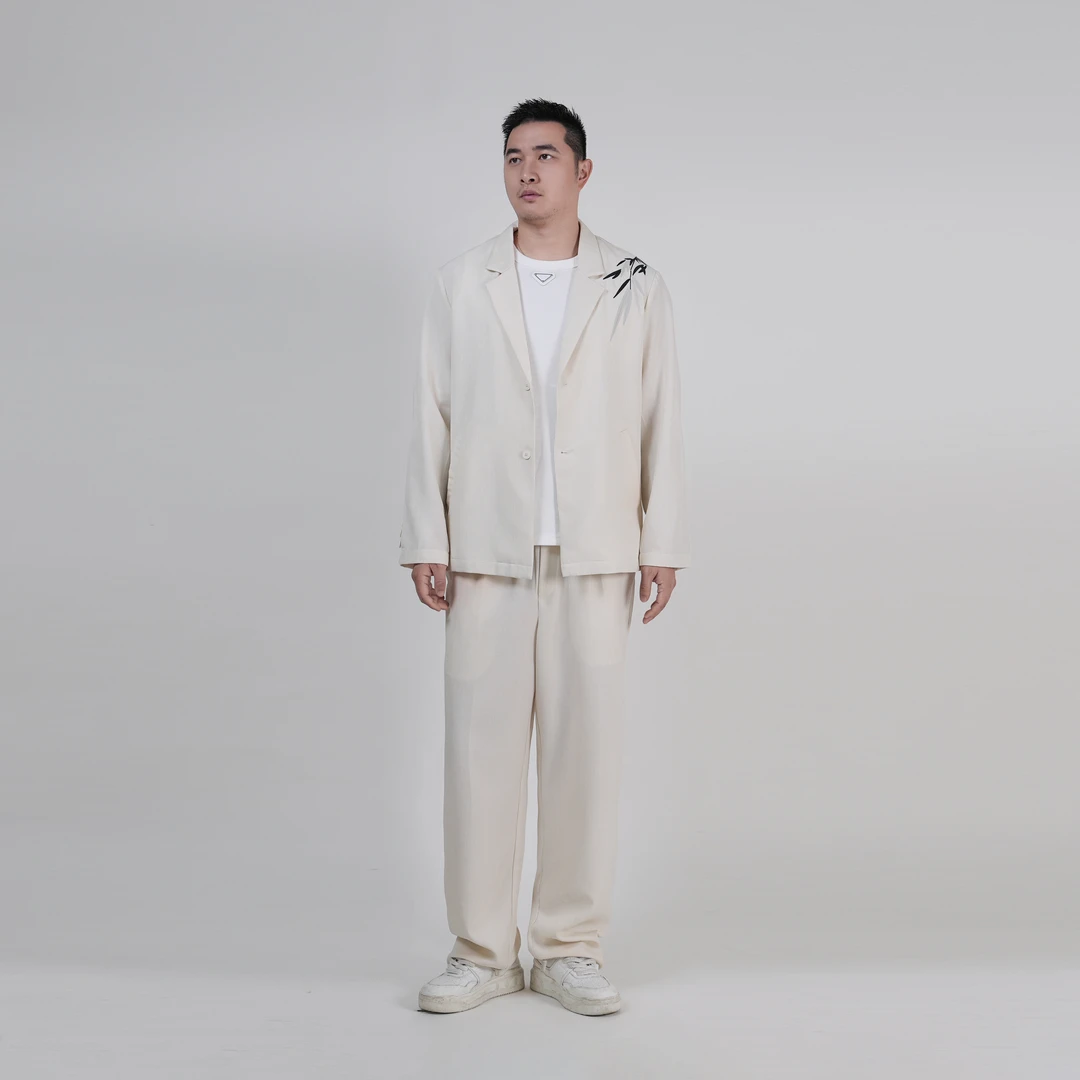 店庆价 马丁叔叔 夏季新中式国风休闲防晒西装西服套装703