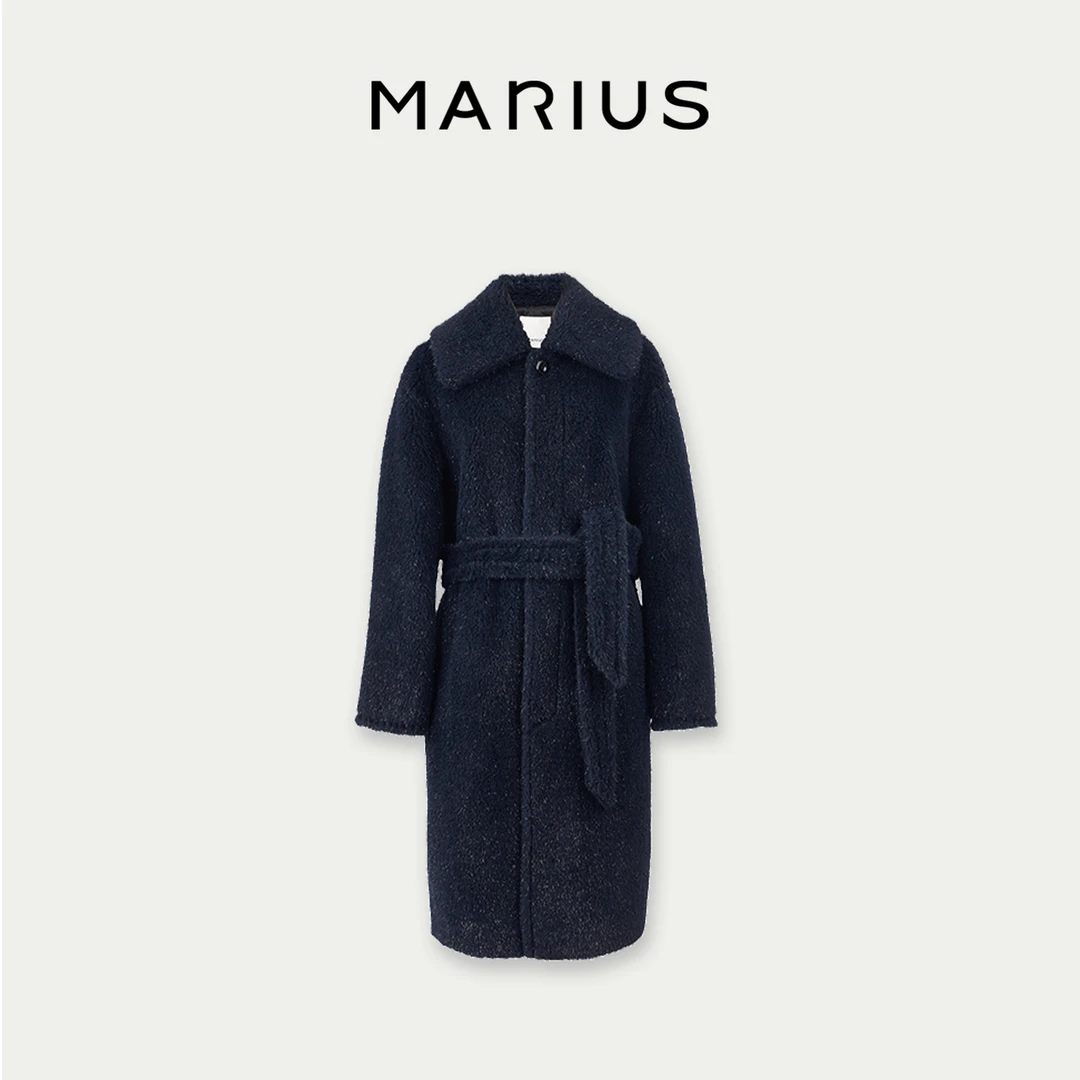 MARIUS“闪闪大衣”轻奢毛软糯细腻温厚通勤时尚闪闪大衣