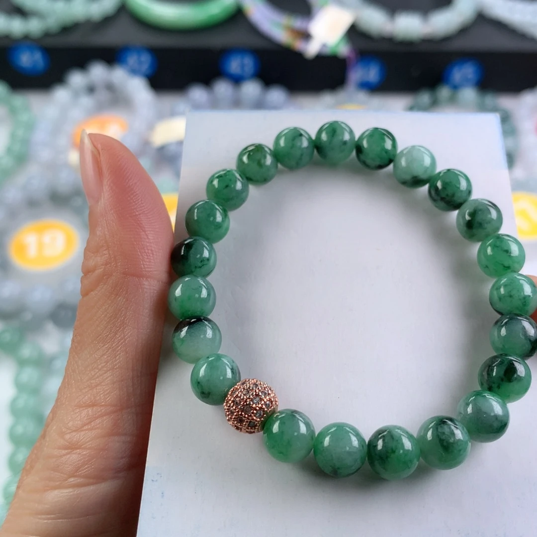 翡翠未镶嵌手链卡8