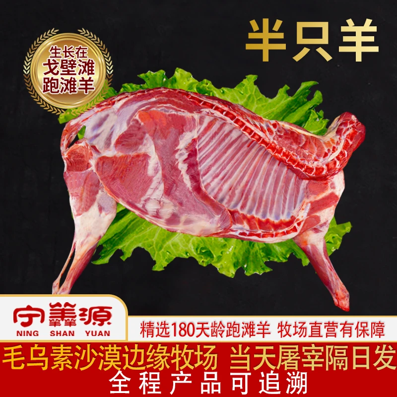 宁羴源宁夏滩羊肉-半只羊-3斤10斤新鲜精修牧场直发生鲜牛羊肉