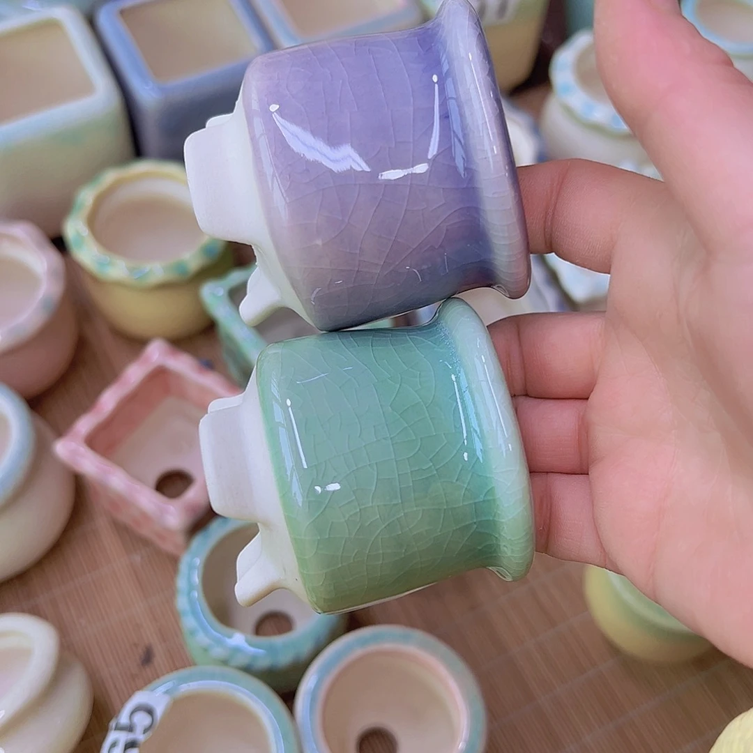 红陶陶瓷花盆当场满12包邮