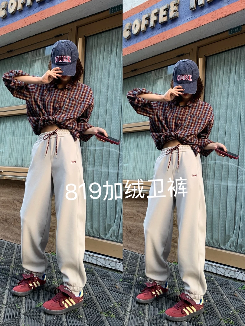 六六松紧口加绒韩冬款休闲新款卫裤809