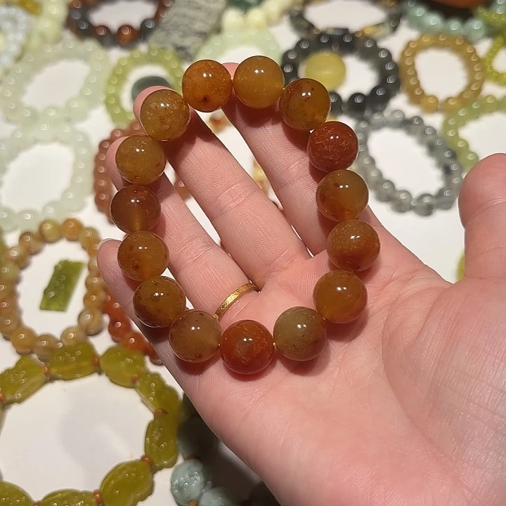 聽***i未镶嵌蛇纹石玉手串