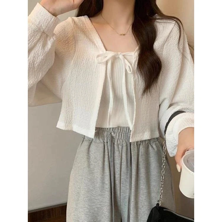 特大号胖毫米150kg夏季薄马甲衬衫夹克短上衣带披肩防晒开衫