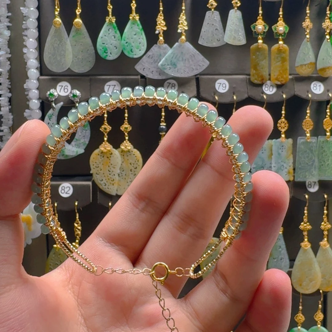 翡翠未镶嵌耳饰翡翠