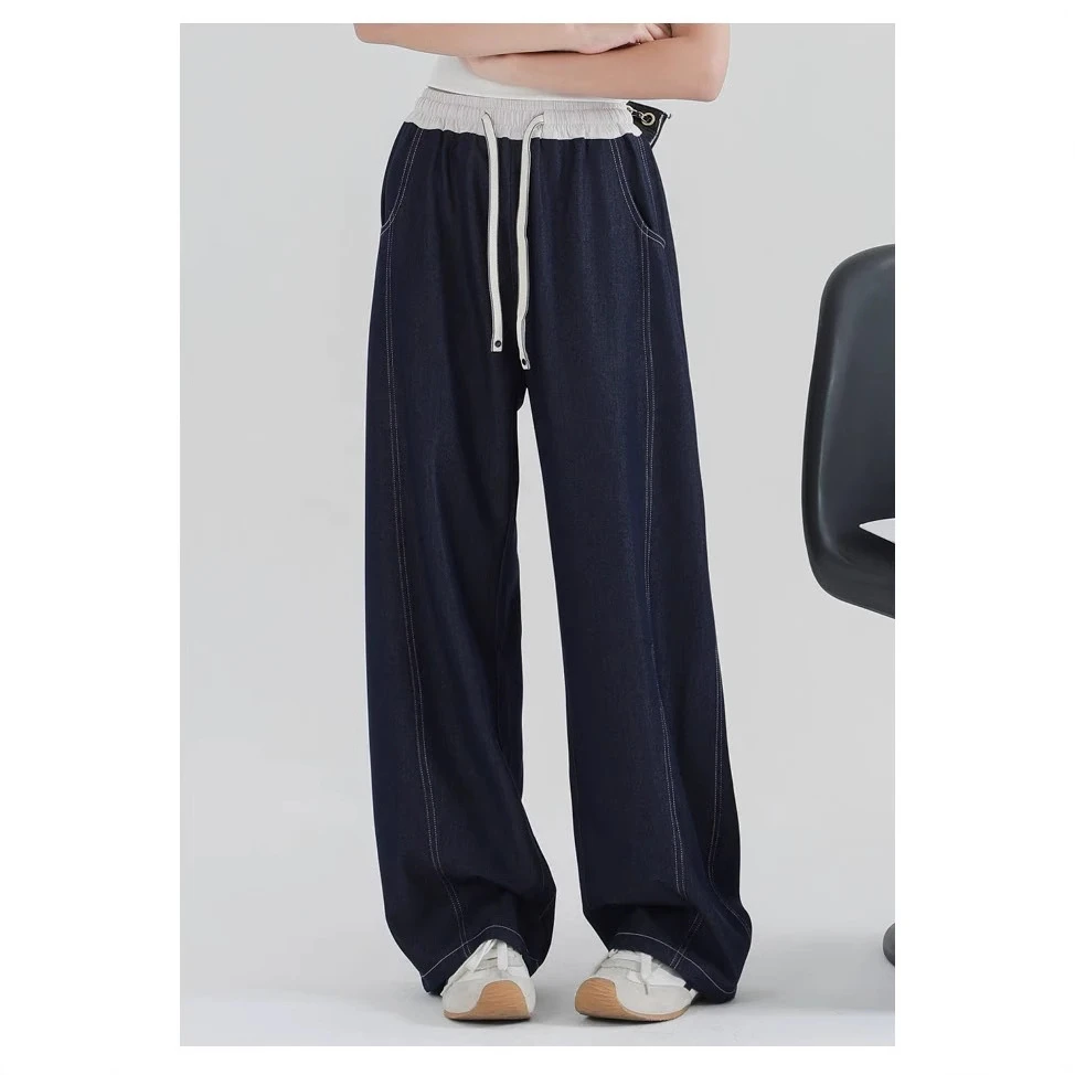 自制儿童裤子2025夏季男女童新款880321韩版中大童原色冰丝牛仔裤