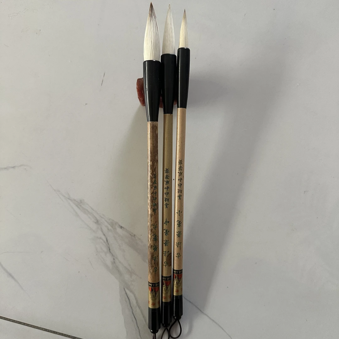 秋水老师甄选 古法兼毫毛笔大中小 3支 书画皆宜