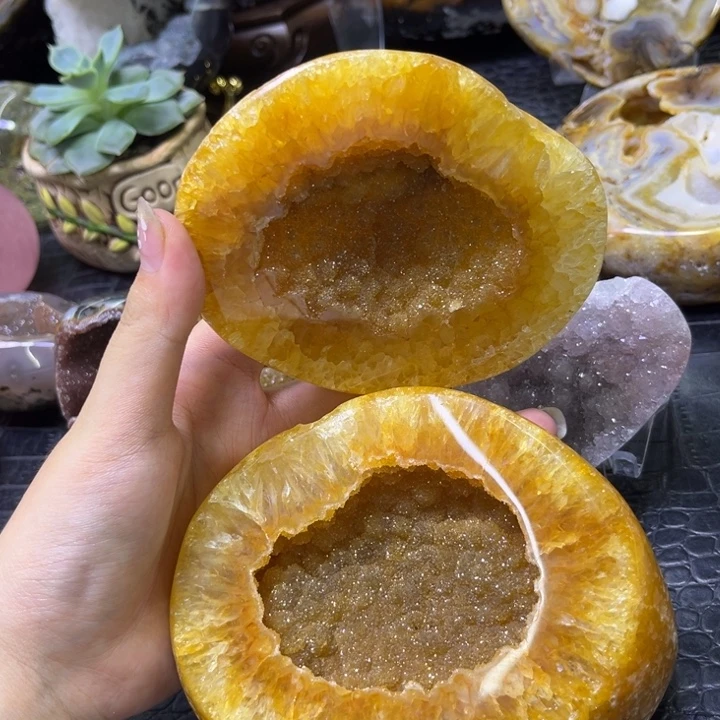 水晶发饰未镶嵌黄晶盆