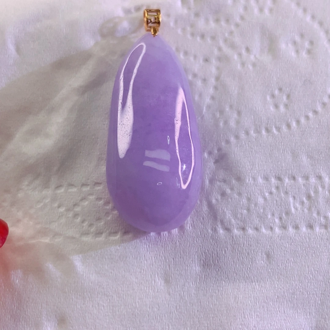颈饰18K金镶嵌翡翠翡翠