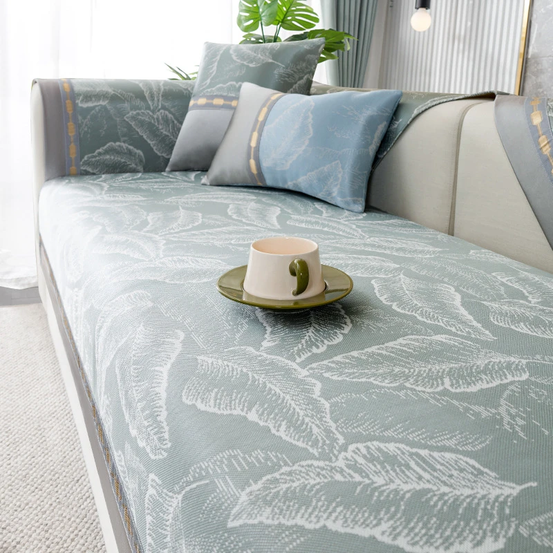 冰丝沙发垫子夏季轻奢凉席坐垫冷感凉垫盖布巾夏天款沙发套罩