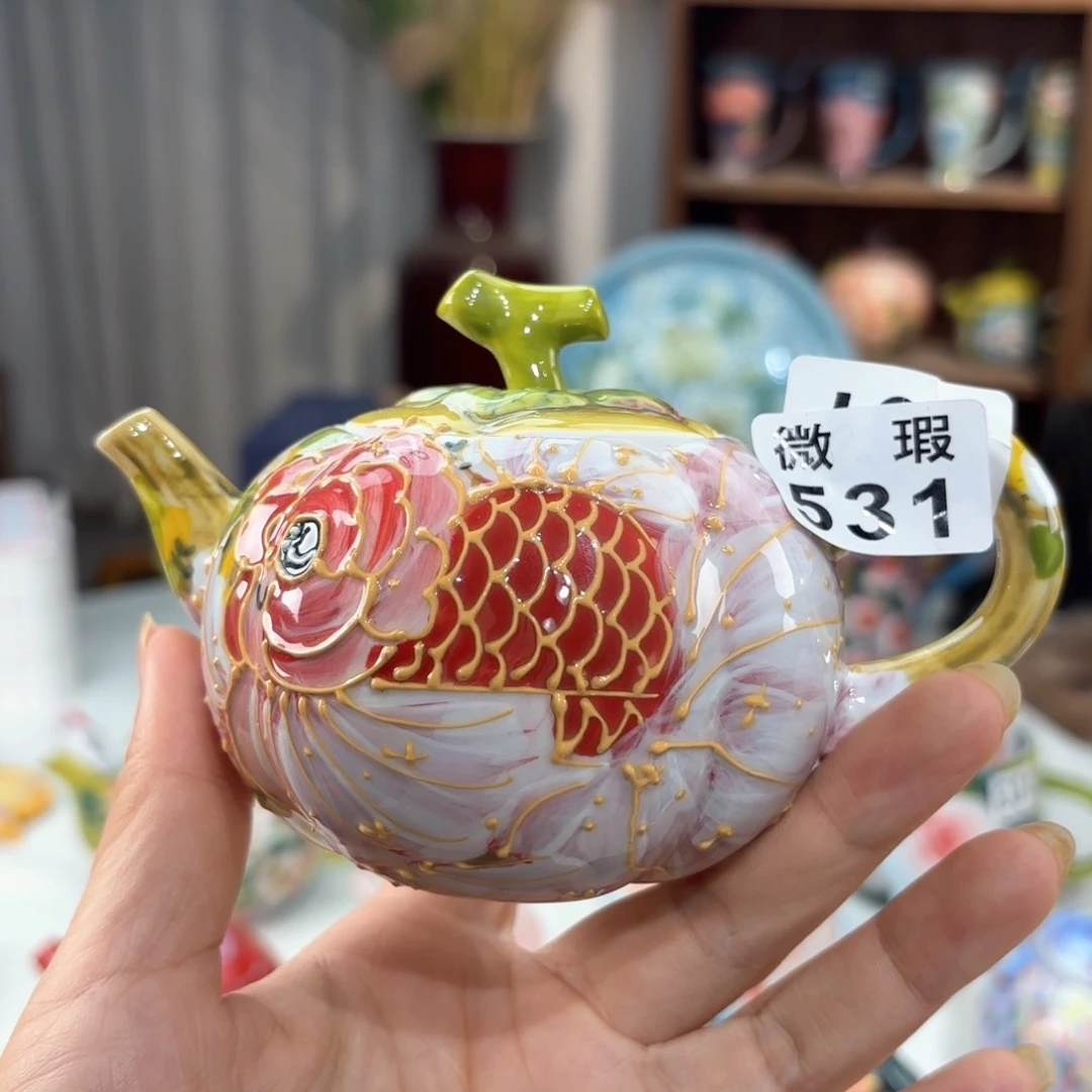 景德镇手绘高温釉下彩陶瓷茶具