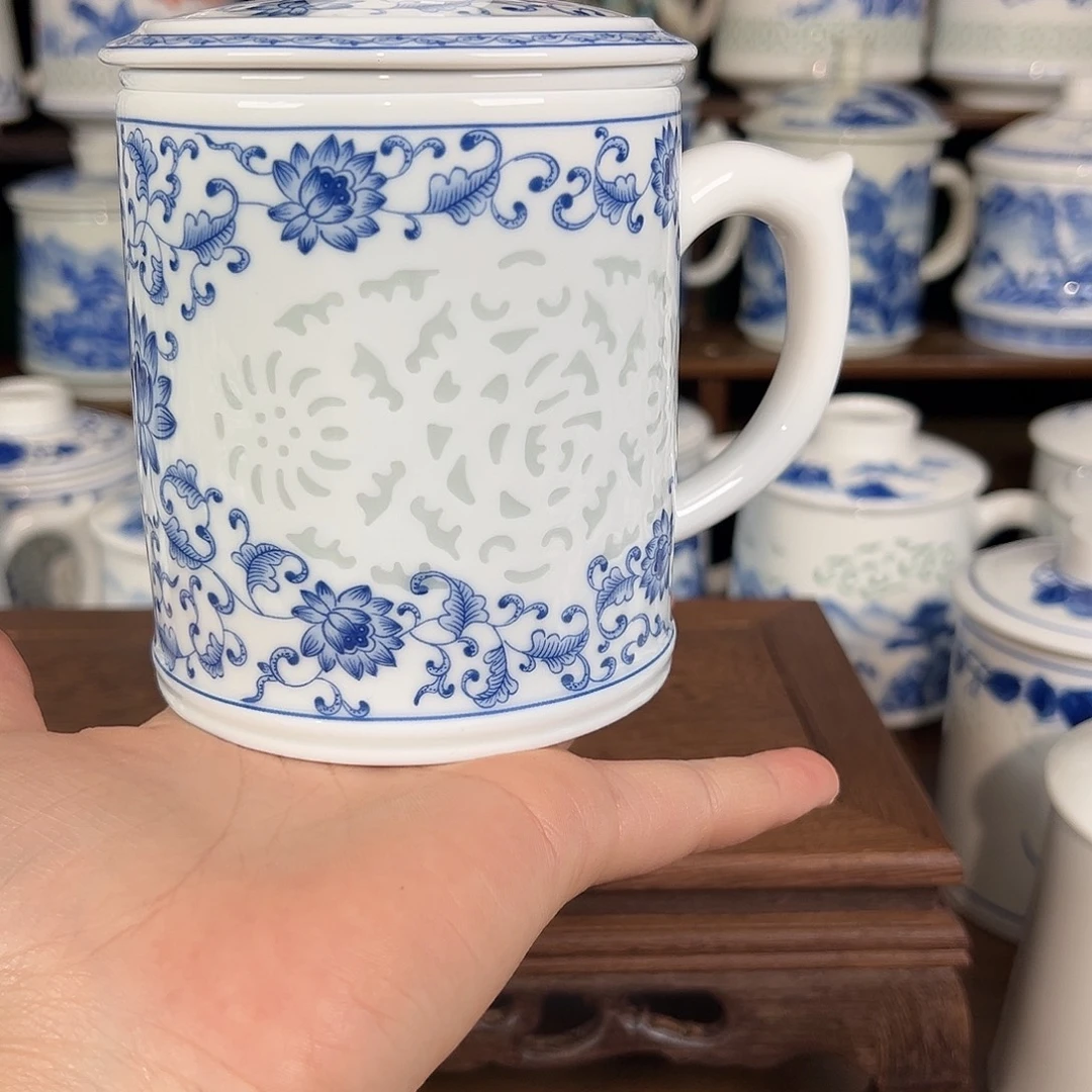 景德镇高温陶瓷办公杯家用