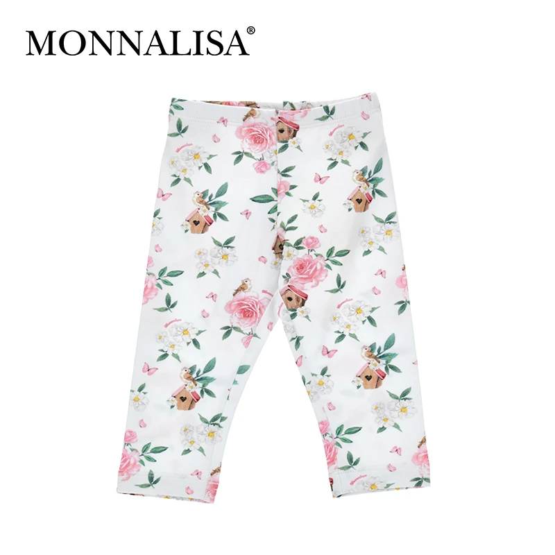 MONNALISA意大利进口百分百有机棉宝宝打底裤9月-36月